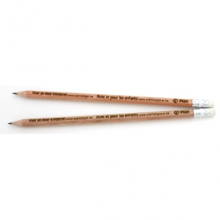 Pencil with eraser polished, round